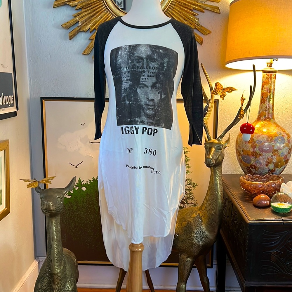 Prince Peter collection iggy pop t-shirt long tunic dress M Medium